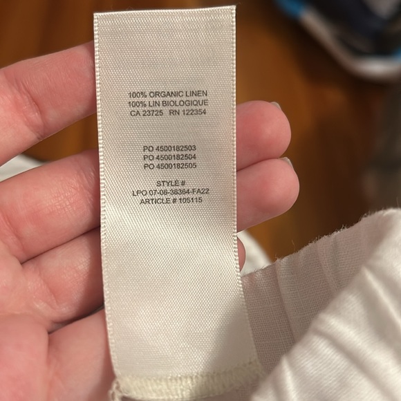 Aritzia Wilfred Free 100% Organic Linen Straight Leg Pant Large - Picture 8 of 10